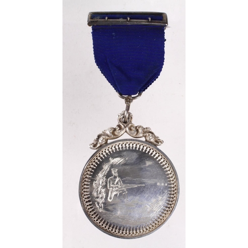 958 - Victorian silver shooting medal dated 1898 to J. Manning, Chief Petty Officer, Royal Navy, HMS Cambr... 