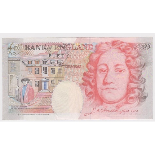 18 - Bailey 50 Pounds issued 2006, serial M25 016008 (B404, Pick393a) good EF