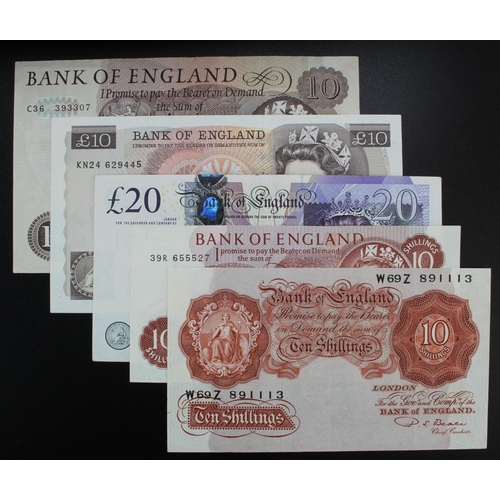 28 - Bank of England (5), Bailey 20 Pounds REPLACEMENT note, serial LL36 879021, Page 10 Pounds serial C3... 