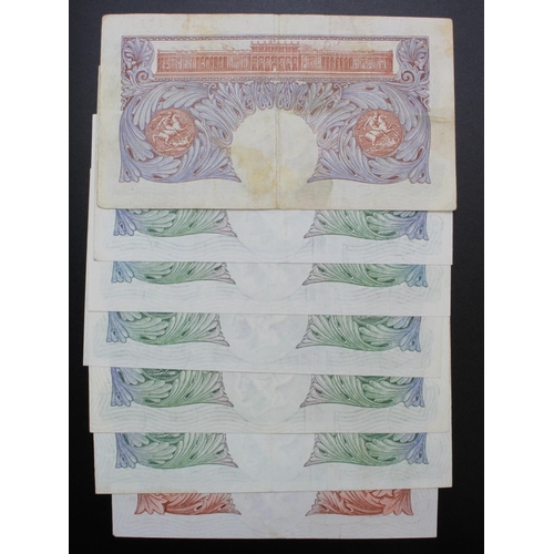 33 - Bank of England (7), a set of REPLACEMENT notes, signed Peppiatt, Beale & O'Brien, Peppiatt 1 Pound ... 
