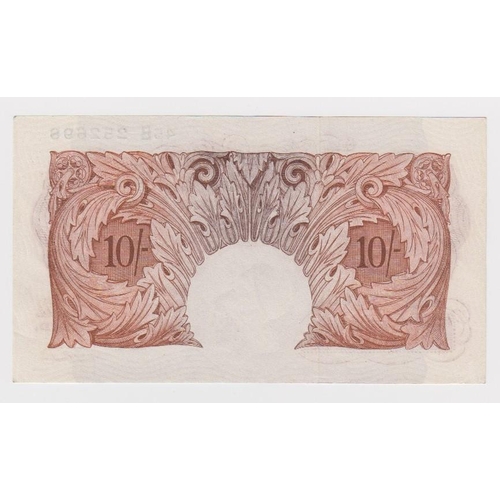 36 - Beale 10 Shillings issued 1950, scarce LAST SERIES note, serial 45B 252698 (B265, Pick368b) dents in... 