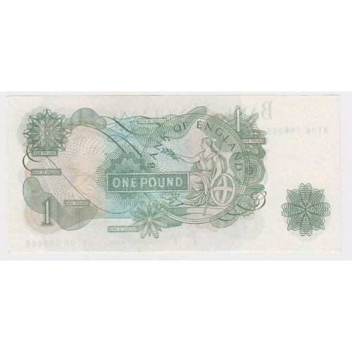 50 - ERROR Page 1 Pound issued 1970, mismatched serial numbers BT06 788655 & BT06 788665 (B322, Pick374g)... 