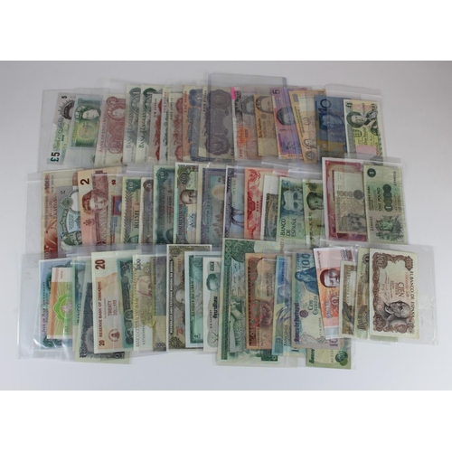 590 - World and Bank of England (208), mixed range of world notes with many different countries represente... 