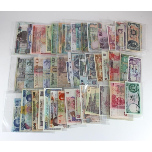 590 - World and Bank of England (208), mixed range of world notes with many different countries represente... 