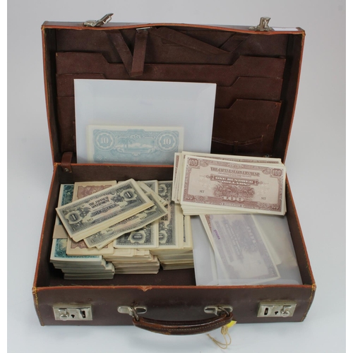 591 - World Bulk Lot in a case (Approx 2300), all Malaya Japanese Invasion Money, 1000 Dollars (approx 250... 