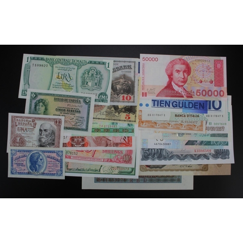 596 - World, Europe (19) a very nice collection of Uncirculated/aUncirculated notes comprising Croatia 500... 