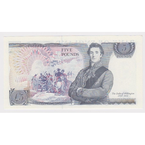 67 - Gill 5 Pounds issued 1988, nice '01' prefix note with LOW SERIAL No. SB01 000596 (B353, Pick378f) Un... 