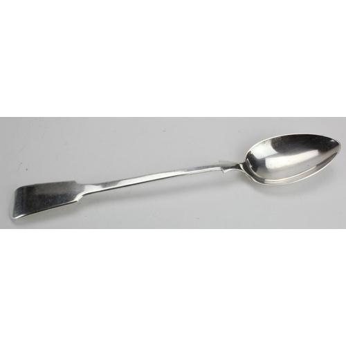 543 - Large early 20thc Maltese silver, fiddle pattern, Serving/Gravy Spoon marked JM 925 Sterling (Sterli... 