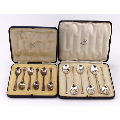 549 - Set of six silver teaspoons, by Mappin & Webb, hallmarked 'M&W, Sheffield 1928', contained in origin... 