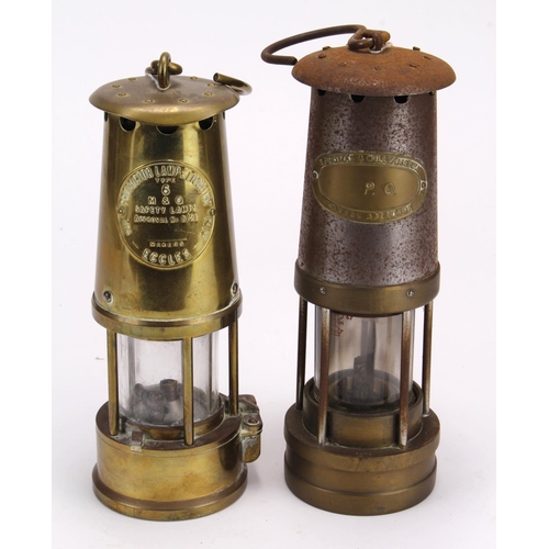 889 - Miners Lamps. Two miners lamps, comprising Protector Lamp & Lighting Co. (Type 6) & E. Thomas & Will... 