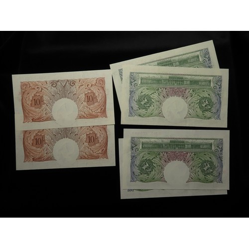 21 - Bank of England (14), an interesting collection of consecutively numbered runs and pairs in high gra... 