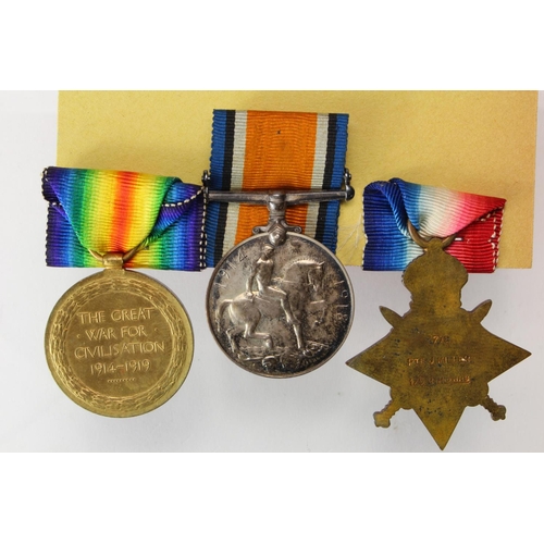 113 - 1914 Star Trio to 773 Pte J Miller 1/5 R.Highrs. (3)