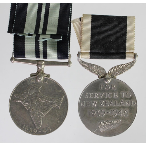 1218 - WW2 New Zealand War Service medal with India WW2 War Service medal