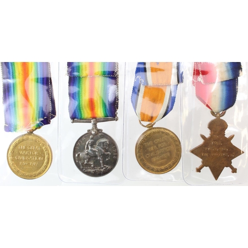 129 - 1915 Star Trio to 1983 Pte E Ede The Queens R. With a Victory Medal to L-6988 Pte W Ede The Queens R... 