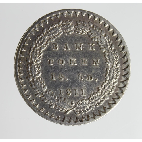 1305 - Eighteenpence Bank Token 1811 GVF-nEF