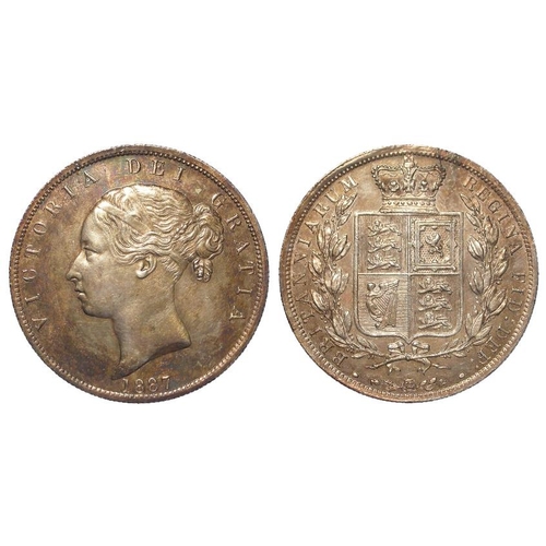 1375 - Halfcrown 1887 young head, S.3889, lightly cleaned EF