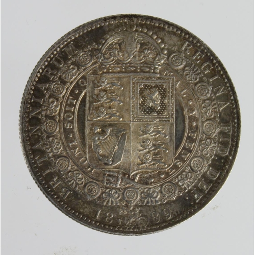 1379 - Halfcrown 1889 EF/GEF