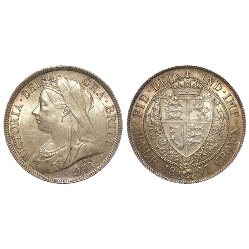 1384 - Halfcrown 1897 niely toned GEF