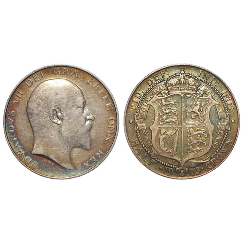 1394 - Halfcrown 1903, scarce date, toned nVF