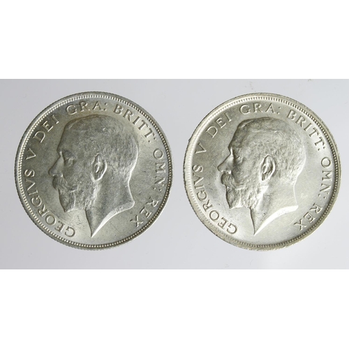 1407 - Halfcrowns (2) George V: 1917 EF, and 1924 aEF