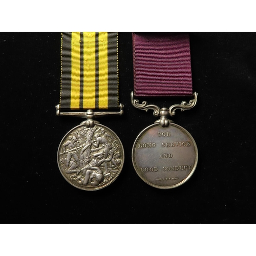 156 - Ashantee Medal 1874, no bar, named (1375 Serjt J George, 42nd Highds 1873-74), Army LSGC Medal (1375... 