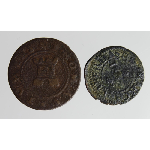 1759 - Tokens, 17thC (2) Cambridgeshire: March, Thomas Towers 1/2d 1669 #155 VG/F, and Thomas Harryson 1/4d... 