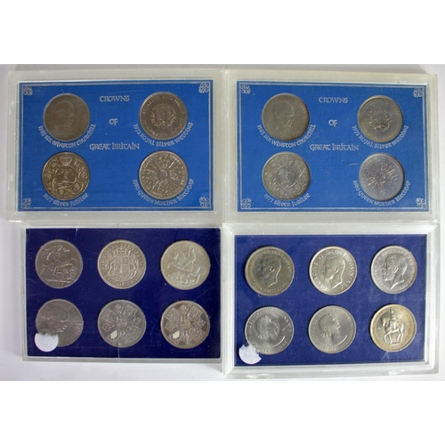 1846 - GB Crowns (20) in four plastic 