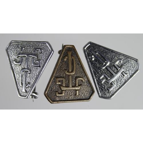 195 - Badges (3) J.G.T.C. (Junior Girls Training Corps). This organisation was formed in July 1943 for gir... 