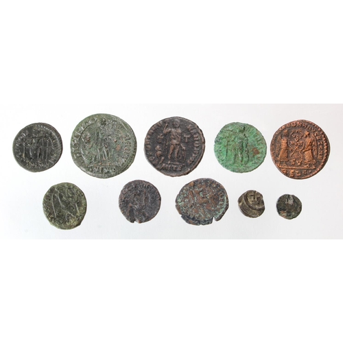 2188 - Roman Imperial (10) bronze: Arcadius AE maiorina, Antioch mint, 'bound captive' type nF, Theodosius ... 