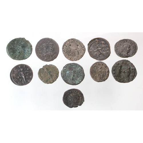 2189 - Roman Imperial (11) antoniniani: Vabalathus & Aurelian, Antioch, portrait either side, porous Fine, ... 