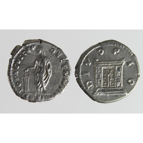 2192 - Roman Imperial (2) AR Denarii of Antoninus Pius (138-61 AD): Rome mint, 'VOTA' emperor sacrificing o... 