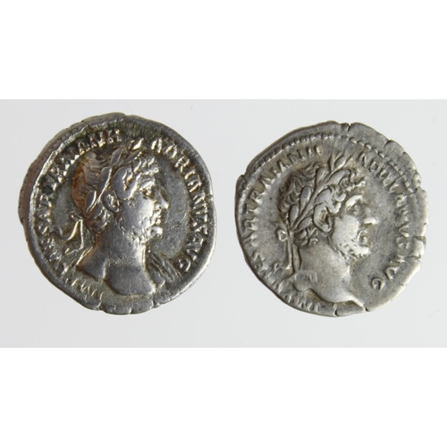 2198 - Roman Imperial (2) AR Denarii of Hadrian (117-38 AD): Rome mint, Providentia type, 119-138 AD, RSC 1... 