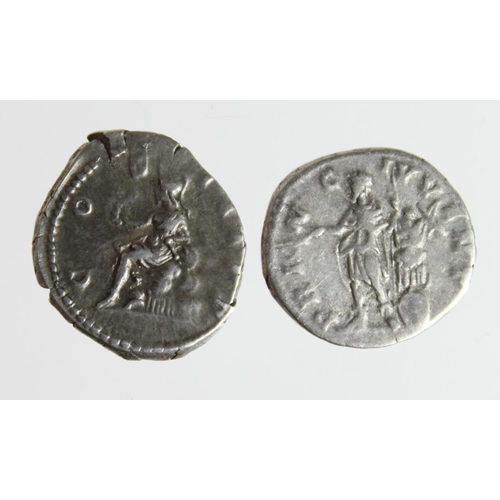 2209 - Roman Imperial (2) AR Denarii: Marcus Aurelius (161-180 AD), Rome mint, Victory seated l. holding pa... 