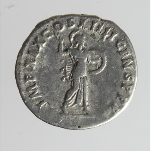 2235 - Roman Imperial, Domitian silver denarius, Minerva type, Rome Mint 92-93AD, 3.27g, cleaned GF