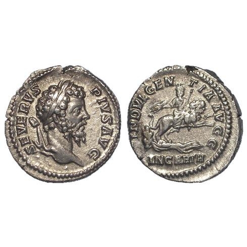 2270 - Roman Imperial, Septimius Severus (193-211 AD) AR Denarius, Rome mint, Dea Caelestic type RIC 266, R... 