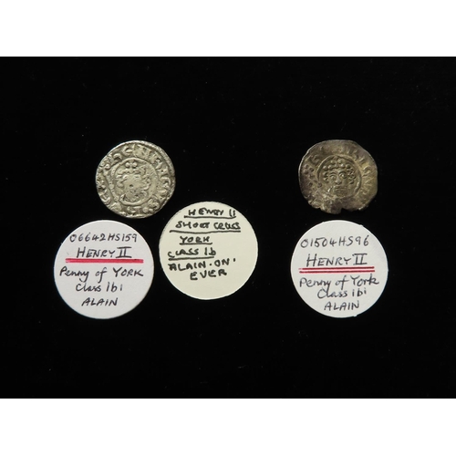 2321 - Henry II (1154-1189), Short Cross Pennies (2), class 1b1, York, ALAIN: SCBI 543 (this coin) 1.25g po... 