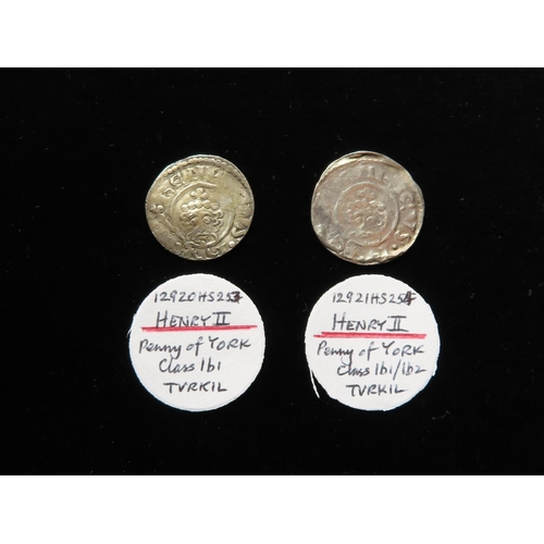 2322 - Henry II (1154-1189), Short Cross Pennies (2), classes 1b1 and 1b1/1b2 mule, York, TVRKIL: 1b1 1.39g... 