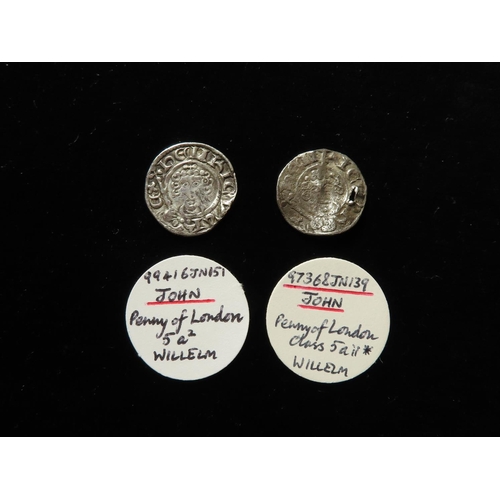 2342 - John (1199-1216), Short Cross Pennies (in the name of Henry) (2), class 5a2*, London: Both of WILLEL... 