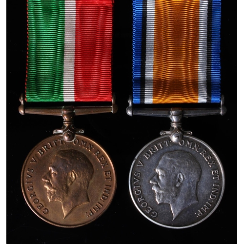 264 - BWM & Mercantile Marine Medal to (Sydney C. Singer). Born Inverurie, Aberdeen. With research. (2)