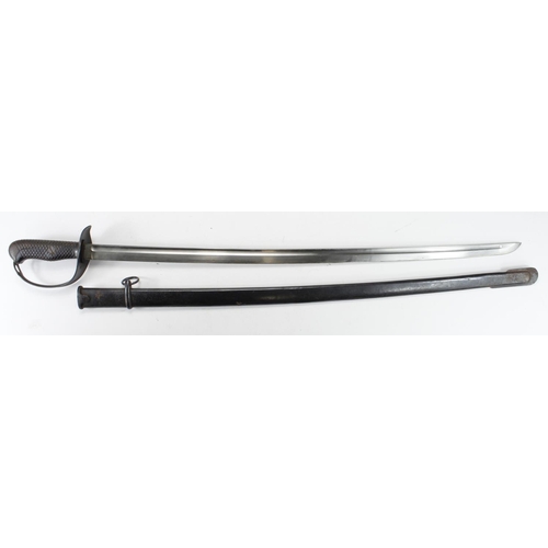 71 - Japanese type 32 Cavalry Sabre, short version for NCO's. Blade & Scabbard No 72134