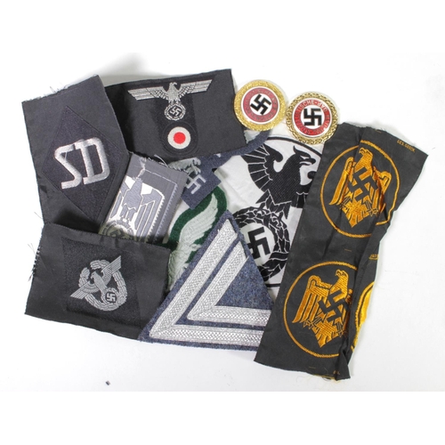 791 - German WW2 cloth insignia some possibly copies