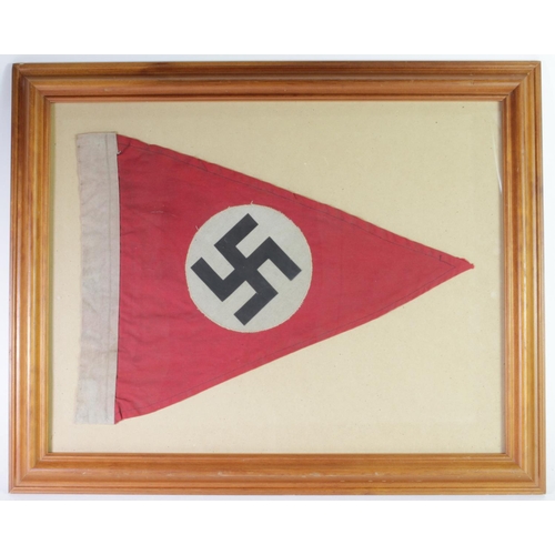 797 - German WW2 framed pennant