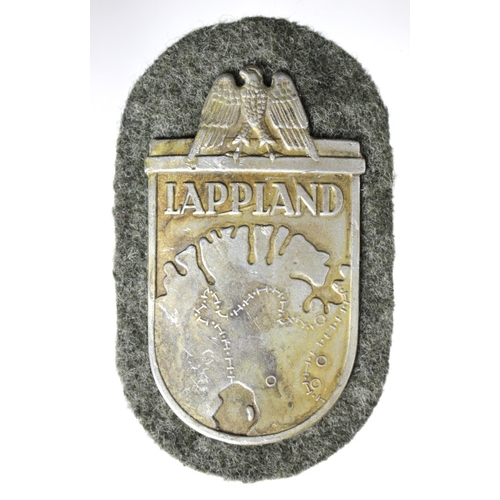 814 - German WW2 pattern Lapland arm shield paper backed