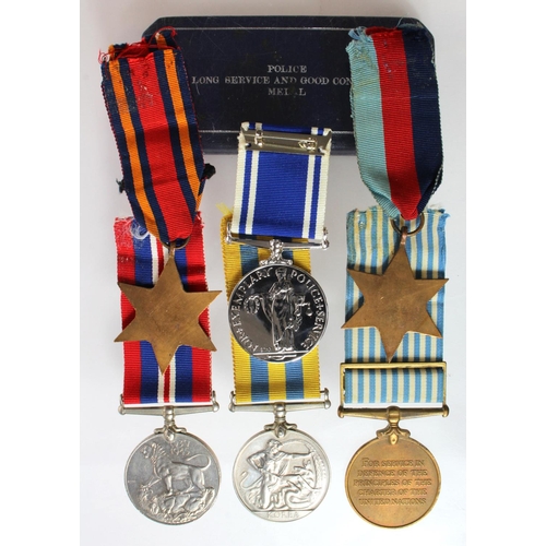 826 - Group - 1939-45 Star, Burma Star + Pacific clasp, War Medal, Korea Medal (D/JX.292535 N R Colwill L.... 