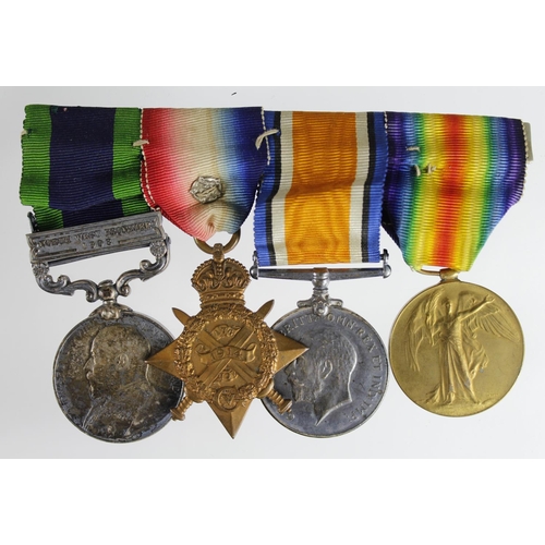 829 - Group mounted as worn - India General Service Medal EDVII with North West Frontier 1908 clasp (8543 ... 