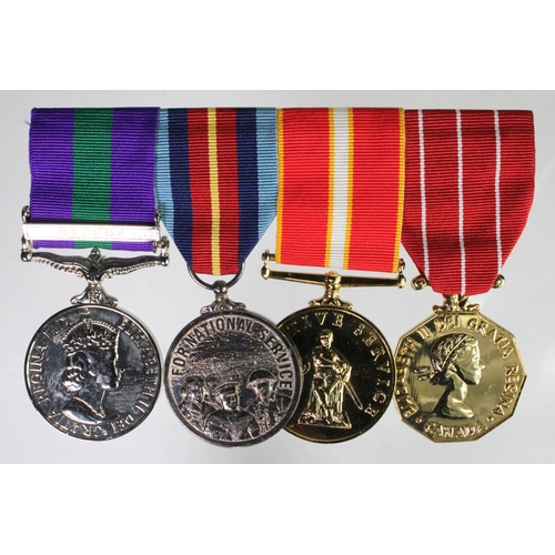 831 - Group of four Canadian replacement medals mounted for wearing to M65163 Major / Capt R. E Duffy 109.... 