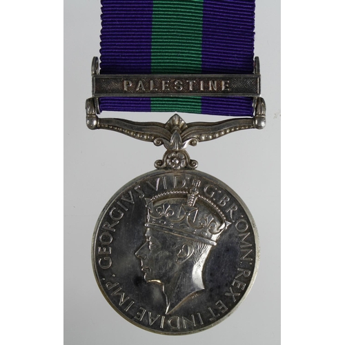 838 - GSM GVI with Palestine clasp (2754273 Pte C Kirkwood, Black Watch). Served with 2nd Bn. With copy se... 