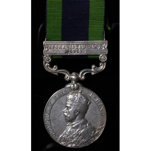 852 - IGS GV with Afghanistan N.W.F. 1919 clasp to (2 Cook Nawab, 2/129/Baluchis).