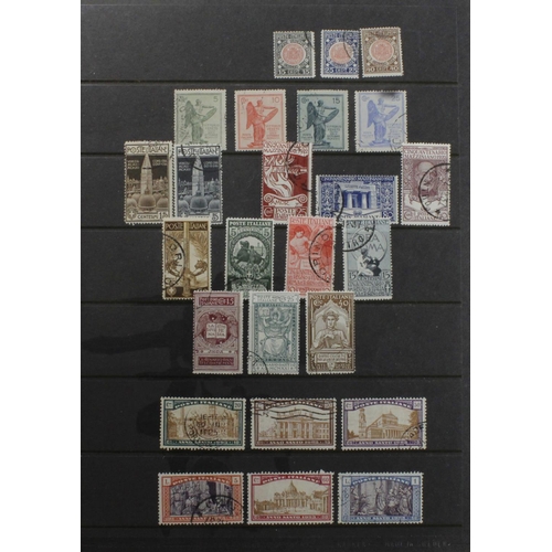 114 - Italy - 2x used 1920's sets on hagner sheet. 1911 Jubilee set SG86/9, 1912 Campanile set SG91/92, 19... 