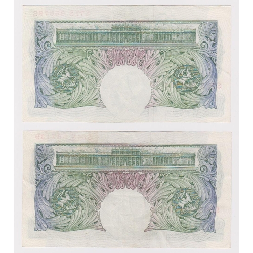 135 - Beale & O'Brien 1 Pound (2) REPLACEMENT notes, serial S64S 367139 (B269, Pick369b) VF+, serial S77S ... 